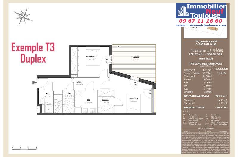 Appartements neufs à Toulouse Lardenne - Programmes immobiliers neufs LNC Nouveaux constructeurs Le Domaine du Marronnier
