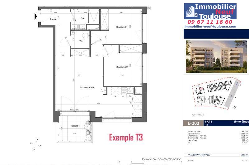 Appartements neufs à Toulouse Saint Michel - Programmes immobiliers neufs EM Carré d'art
