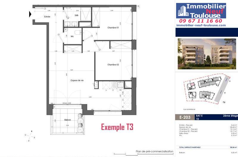 Appartements neufs à Toulouse Saint Michel - Programmes immobiliers neufs EM Carré d'art