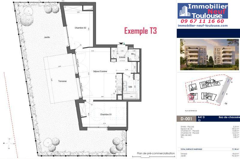 Appartements neufs à Toulouse Saint Michel - Programmes immobiliers neufs EM Carré d'art