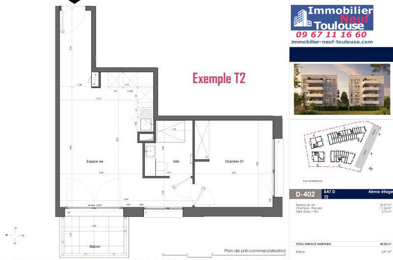 Appartements neufs à Toulouse Saint Michel - Programmes immobiliers neufs EM Carré d'art
