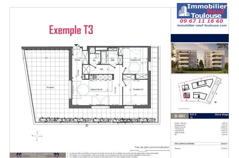 Appartements neufs à Toulouse Saint Michel - Programmes immobiliers neufs EM Carré d'art