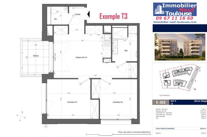 Appartements neufs à Toulouse Saint Michel - Programmes immobiliers neufs EM Carré d'art