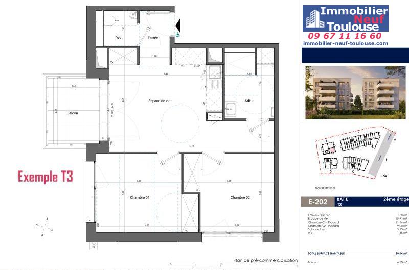 Appartements neufs à Toulouse Saint Michel - Programmes immobiliers neufs EM Carré d'art