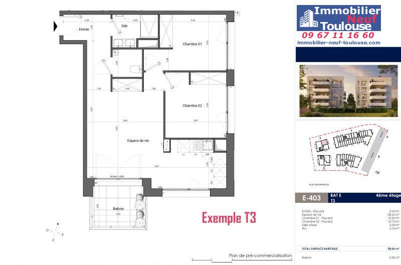 Appartements neufs à Toulouse Saint Michel - Programmes immobiliers neufs EM Carré d'art