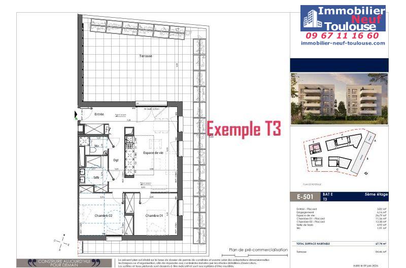 Appartements neufs à Toulouse Saint Michel - Programmes immobiliers neufs EM Carré d'art