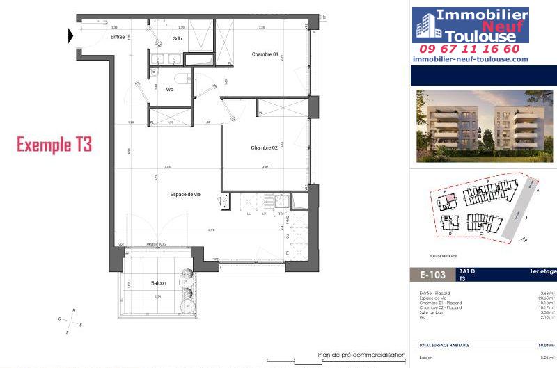 Appartements neufs à Toulouse Saint Michel - Programmes immobiliers neufs EM Carré d'art