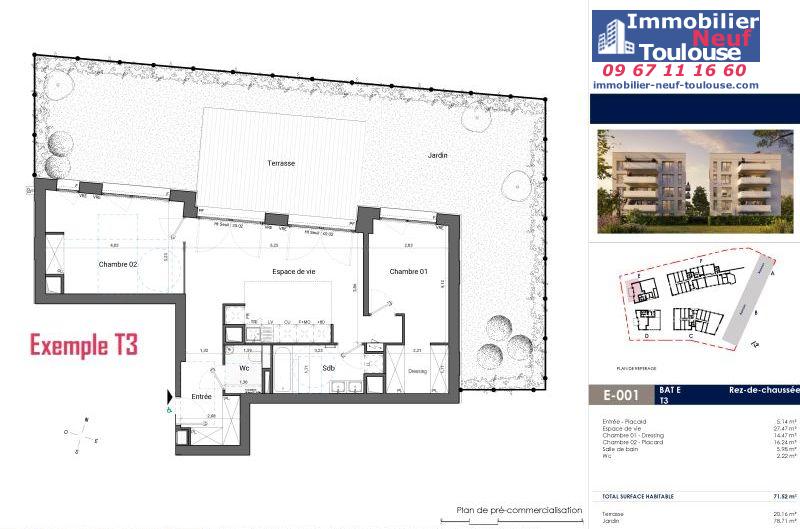 Appartements neufs à Toulouse Saint Michel - Programmes immobiliers neufs EM Carré d'art