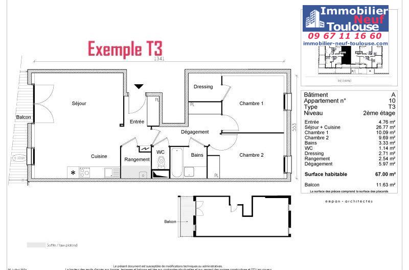 Appartements neufs à Toulouse Borderouge - Programmes immobiliers neufs Greencity LE TWENTY