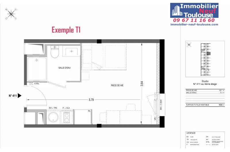 Résidence etudiante LMNP à Balma - Programmes immobiliers neufs Cogedim Quai 64