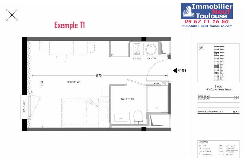 Résidence etudiante LMNP à Balma - Programmes immobiliers neufs Cogedim Quai 64