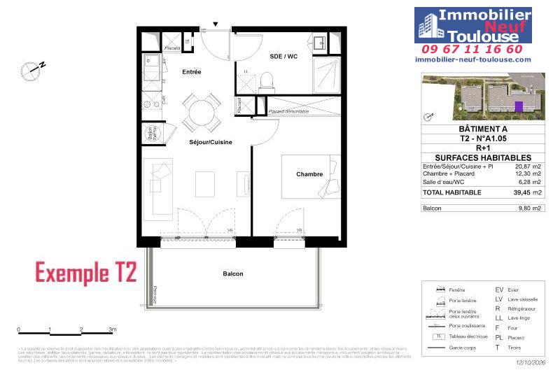 Appartements neufs à Toulouse Terrasse - Programmes immobiliers neufs LP Promotion L'ECRIN DE GASPARD /