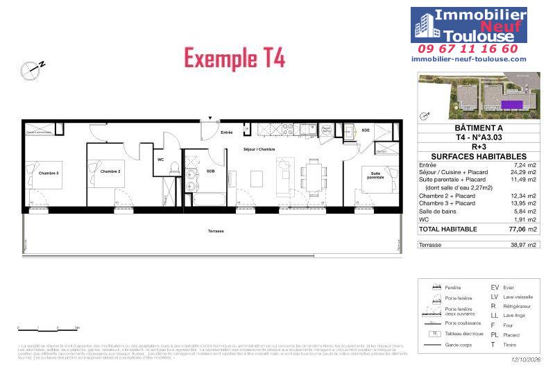Appartements neufs à Toulouse Terrasse - Programmes immobiliers neufs LP Promotion L'ECRIN DE GASPARD /