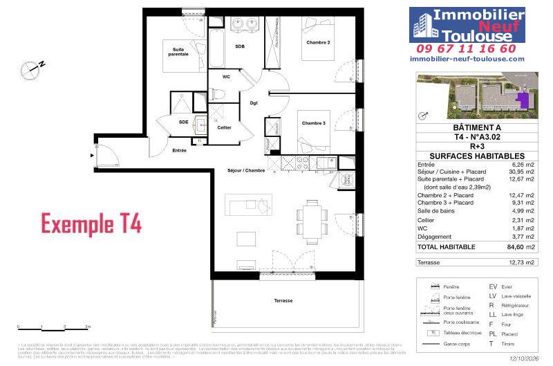 Appartements neufs à Toulouse Terrasse - Programmes immobiliers neufs LP Promotion L'ECRIN DE GASPARD /