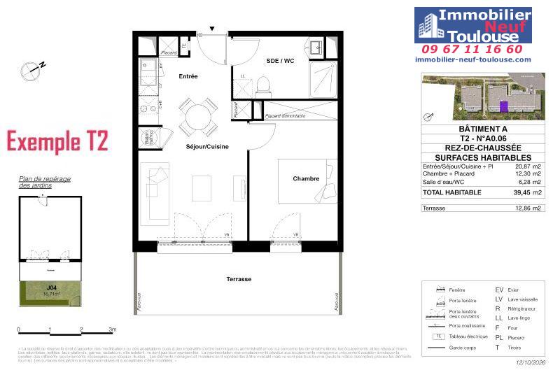 Appartements neufs à Toulouse Terrasse - Programmes immobiliers neufs LP Promotion L'ECRIN DE GASPARD /