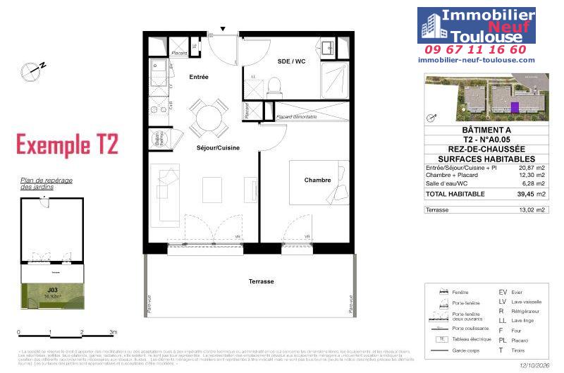Appartements neufs à Toulouse Terrasse - Programmes immobiliers neufs LP Promotion L'ECRIN DE GASPARD /