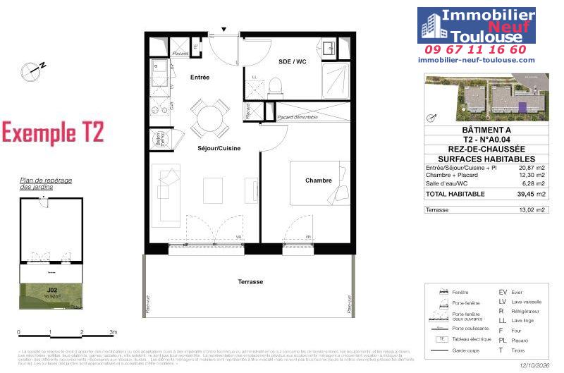 Appartements neufs à Toulouse Terrasse - Programmes immobiliers neufs LP Promotion L'ECRIN DE GASPARD /